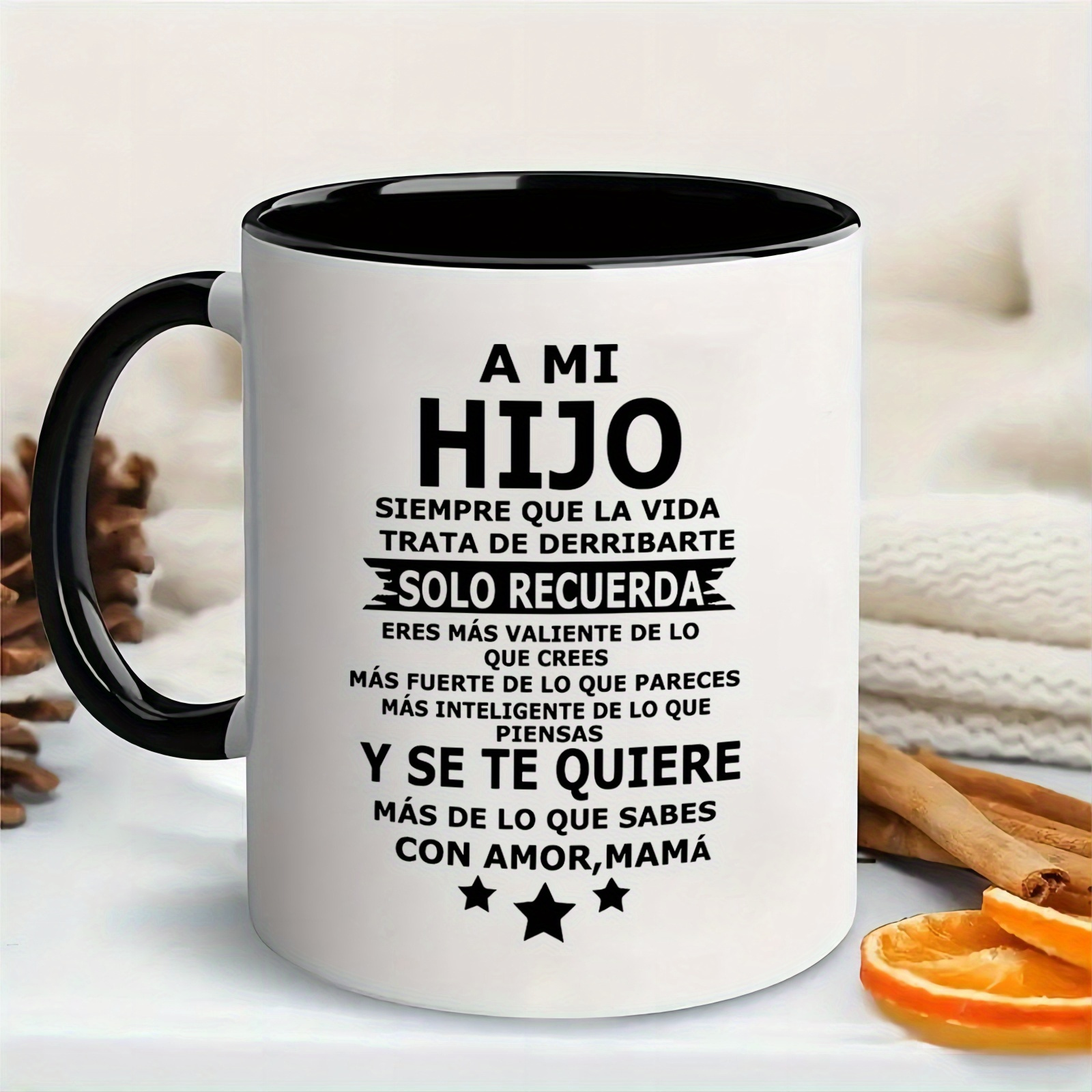 

Inspirational ' & Hija' 11oz Ceramic Coffee Mug - Reusable High- With Message, , Home Decor, Birthday, Holiday, Or Any Occasion Gift, Coffee Bar Accessories