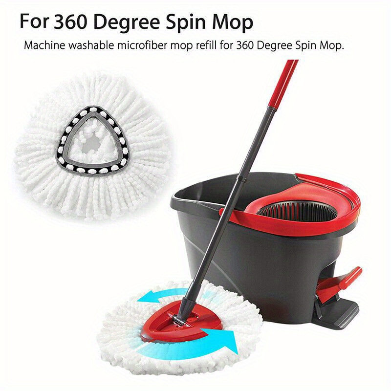 

Replacement Microfiber Mop Head Easy Clean Refill For Spin Mop