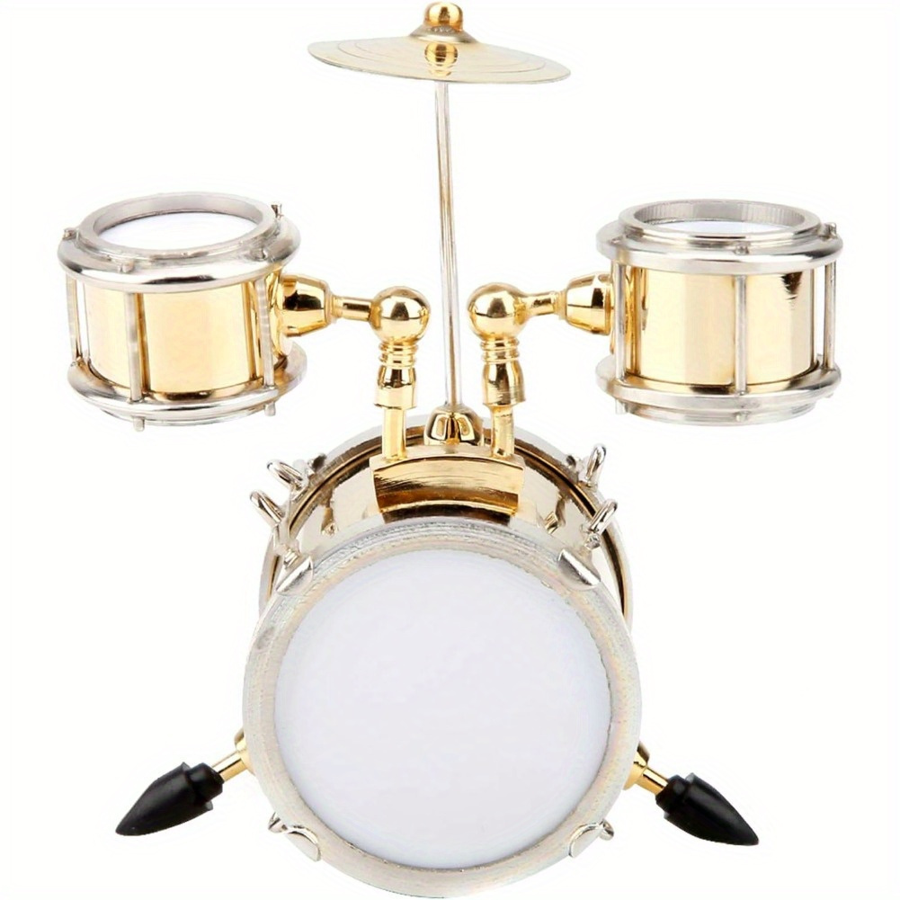 

Miniature Drum With Case, Miniature Musical Instrument Model Replica Drum Set Mini Drum Miniature Dollhouse Model Ornament Music Room Decor Doll House Accessory