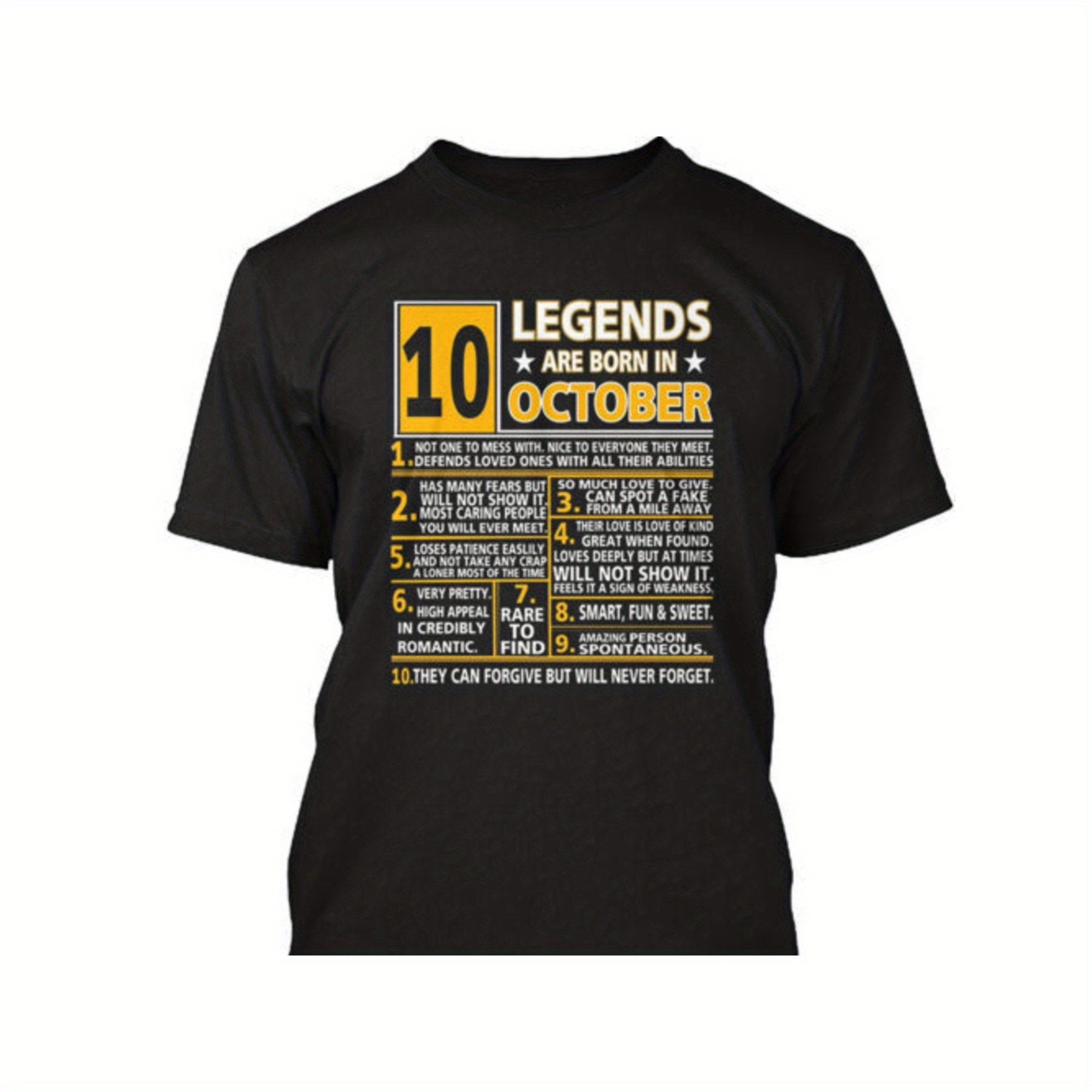 

Legendary T-shirt Born October, Made In Usa