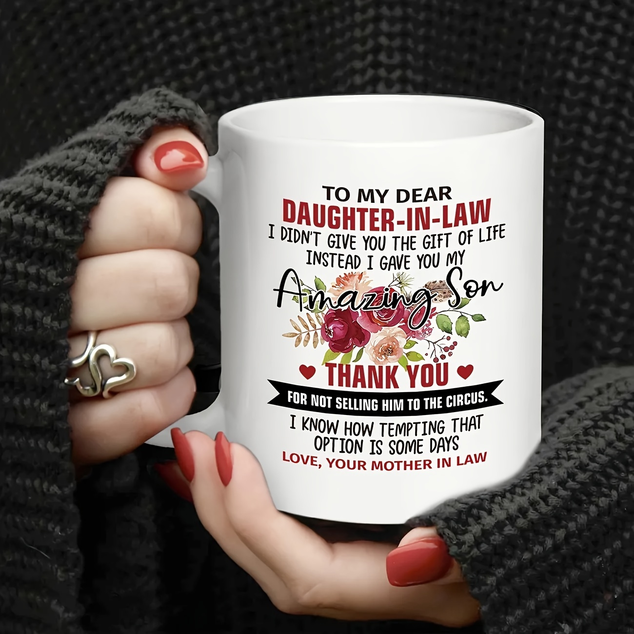 

1pc, In Law Mug, In Law I You Son Mug, , In Law For Christmas Day