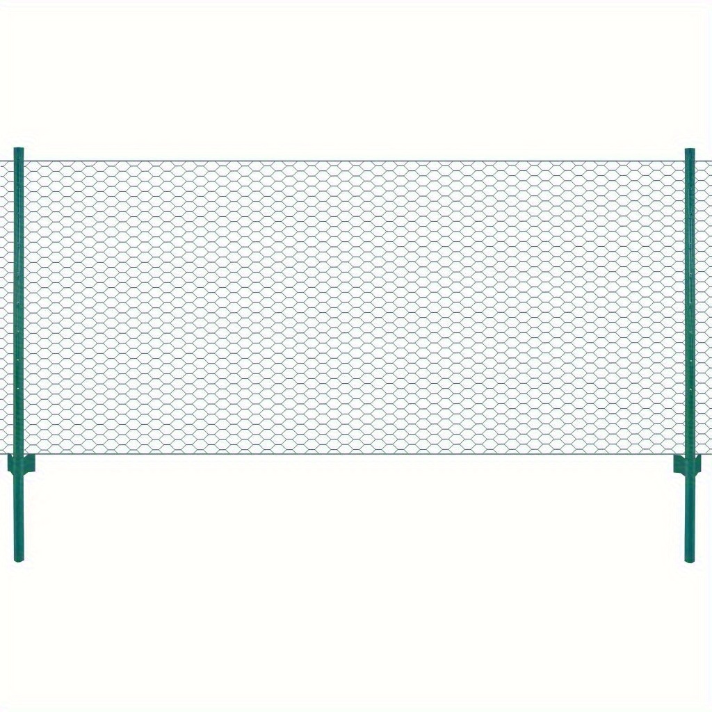 

Wire Mesh Fence With Steel Posts 25 X 0.5 M Green