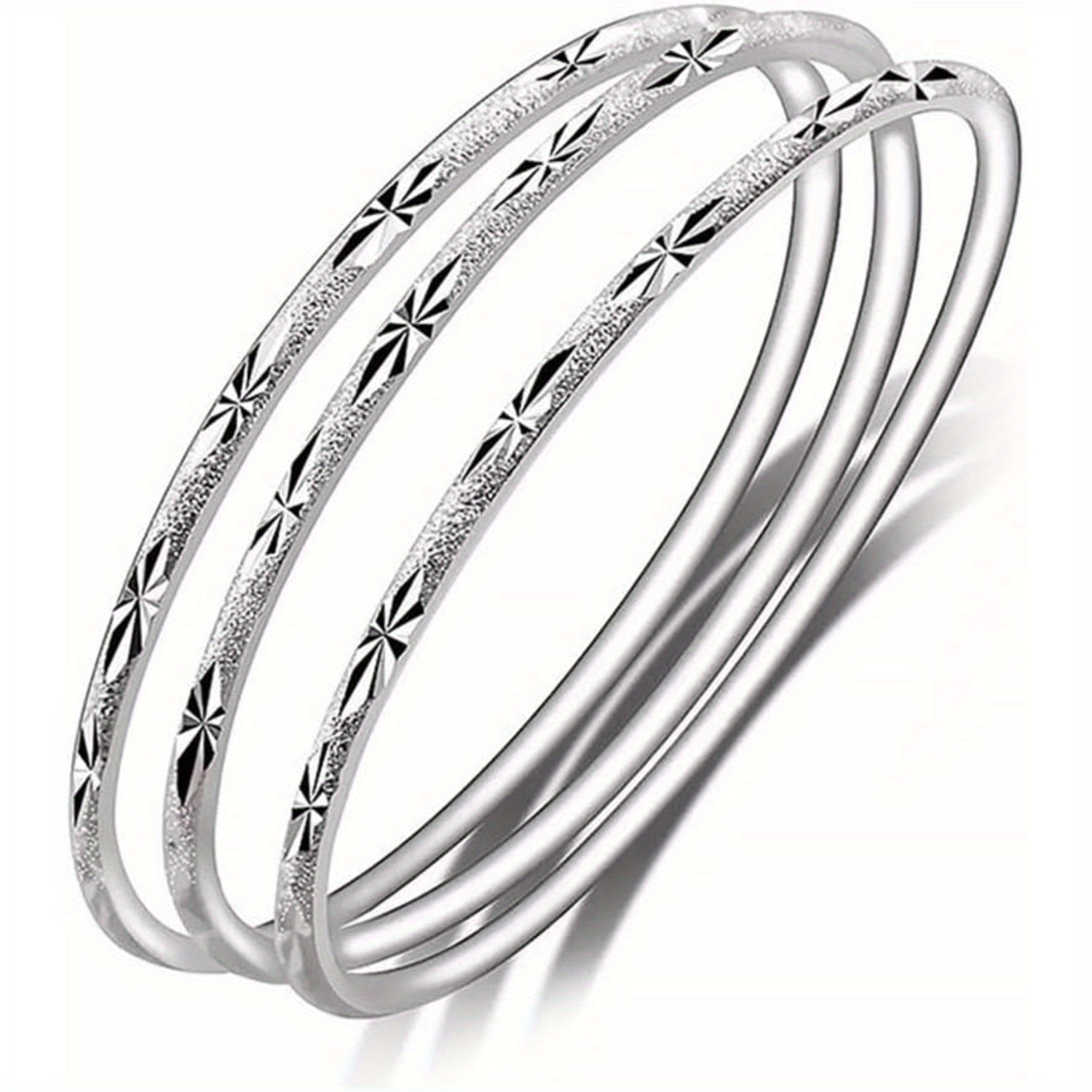 

Sterling Silver Bangle Bracelets For Women, Fashion Jewelry Simple Adjustable 925 Silver Cuff Bangles For Women Mom Wife Valentine Mothers Day Gift