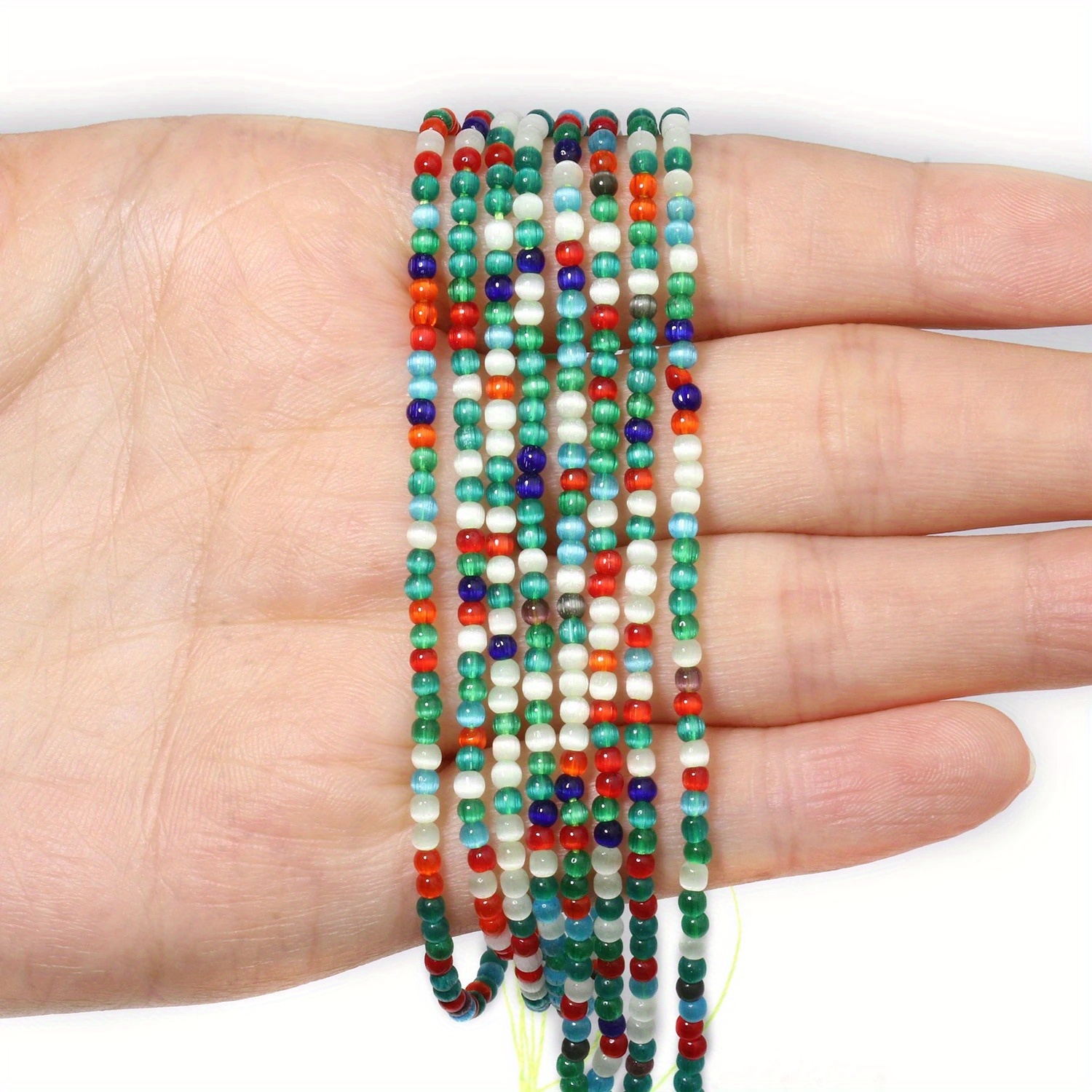 Small Shiny Cat Eye Beads for Jewelry Making