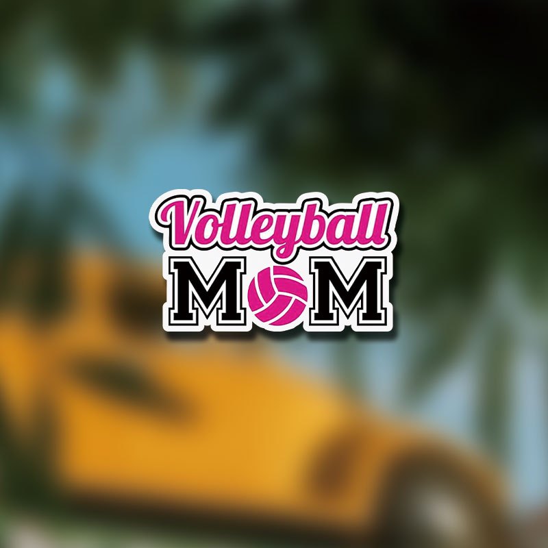 

Die Cut Volleyball Mom Vinyl Decal, Volleyball Bumper Sticker, Volleyball Sticker