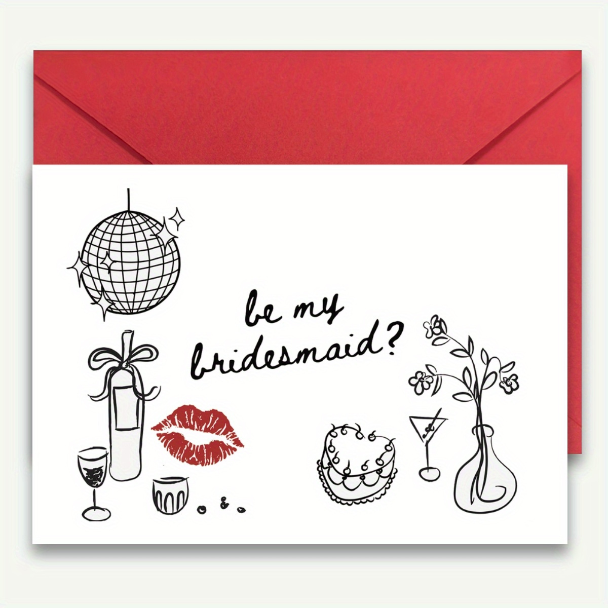 

Bridesmaid Proposal Card, Charming Wedding Invitation, Perfect For Maid Of & Bridal Party, Ideal Wedding Gift For Her, Office Supplies, Card, Birthday Occasion