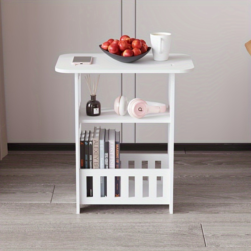   multifunctional side table with storage pvc material pedestal base non electric bedroom and living room details 2