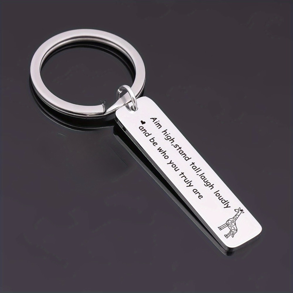 

: Steel Keychain - For & Encouragement