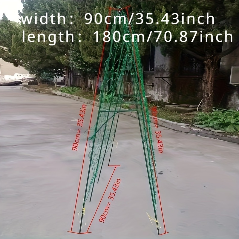 2pcs Heavy-Duty PVC Garden Trellis Mesh - Sturdy Support for Climbing Plants, Flowers & Vegetables, Durable Weather-Resistant Material with Easy Setup & Secure Stakes for Outdoor Gardening