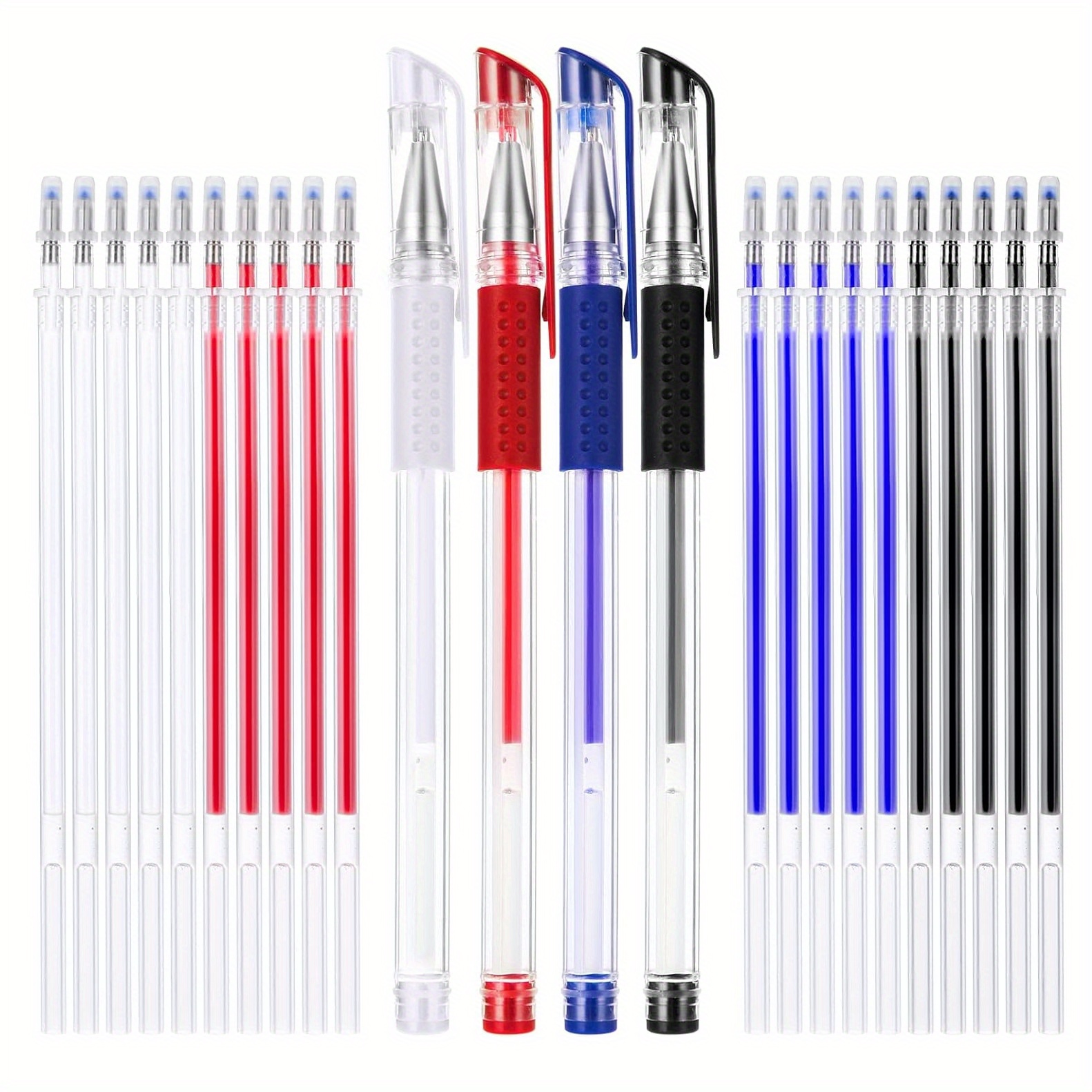 E-shop 24er Set Hitzeauslöschbare Stifte, 4 Farben Stoffmarker, mit 20 , Stoffmarker zum Nähen, lösliche Stoffmarkierer, Nähzubehör & Materialien,
