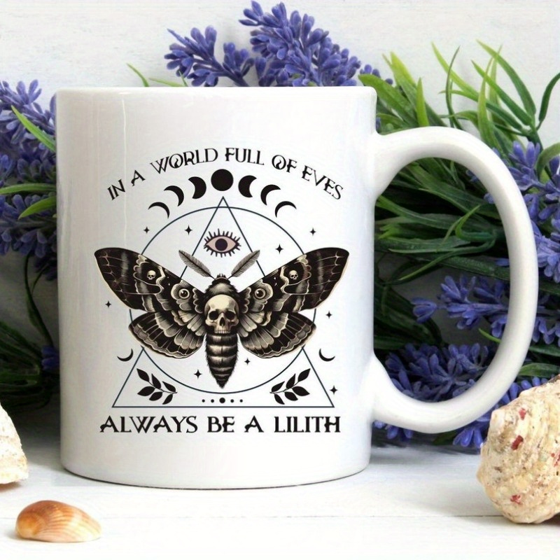 

1pc Moth Mug - Mug - Gift - Mug - Celestial Mug - Pagan Mug - Femme Mug - Goddess Mug - Astrology Mug