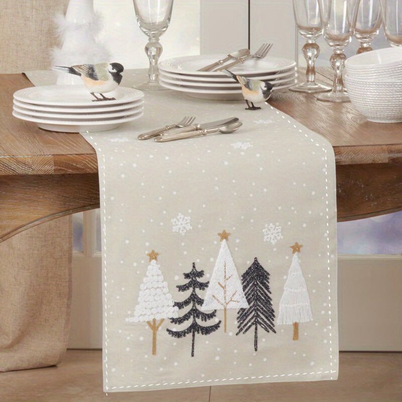 

Open + Christmas Ipc, Table Runner, The Snowman Is A Dining Table Dust-proof And Easy To Clean, Making It Indoor And Outdoor Holiday