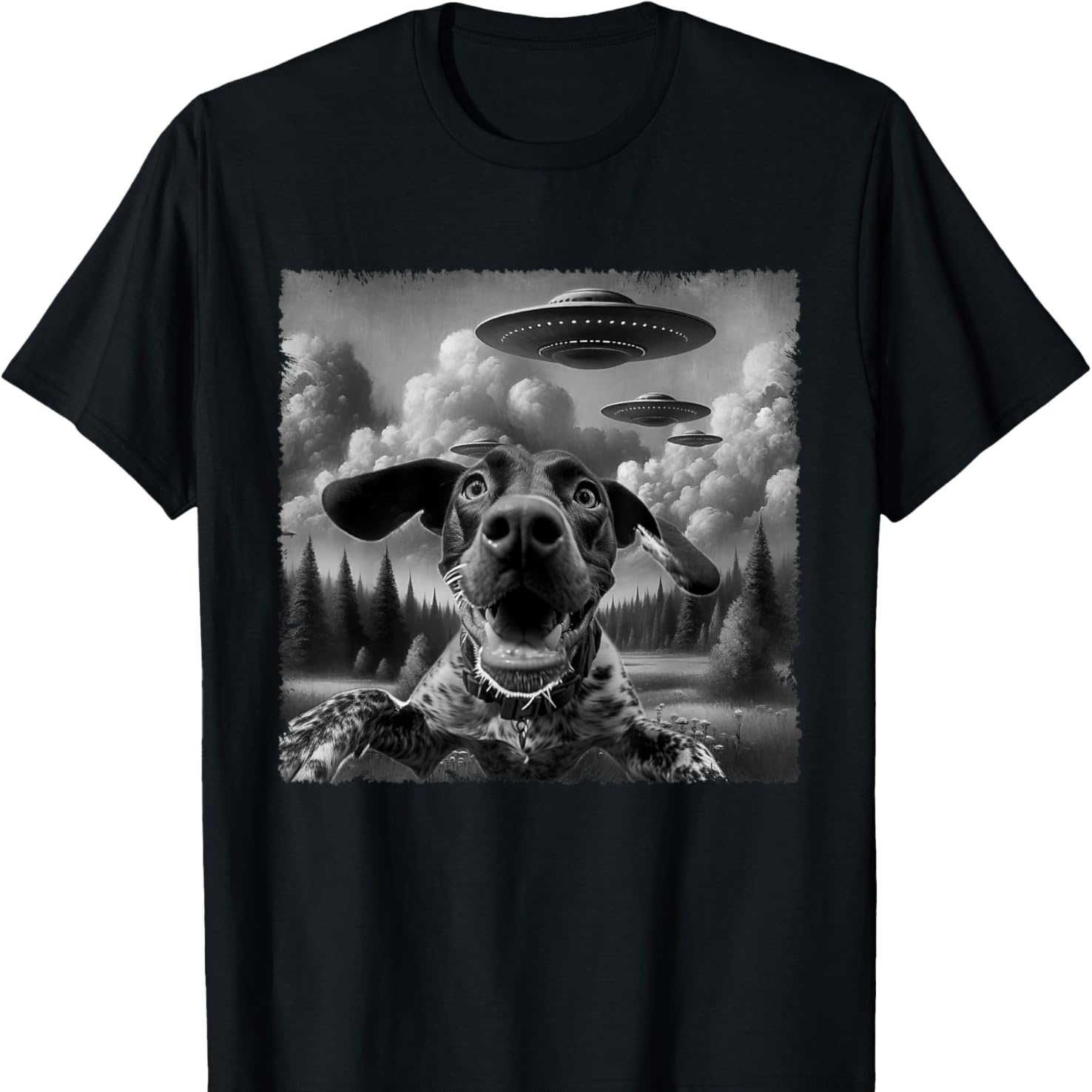 

German Shorthaired Pointers Dog Ufo Classic Cute Animals T-shirt