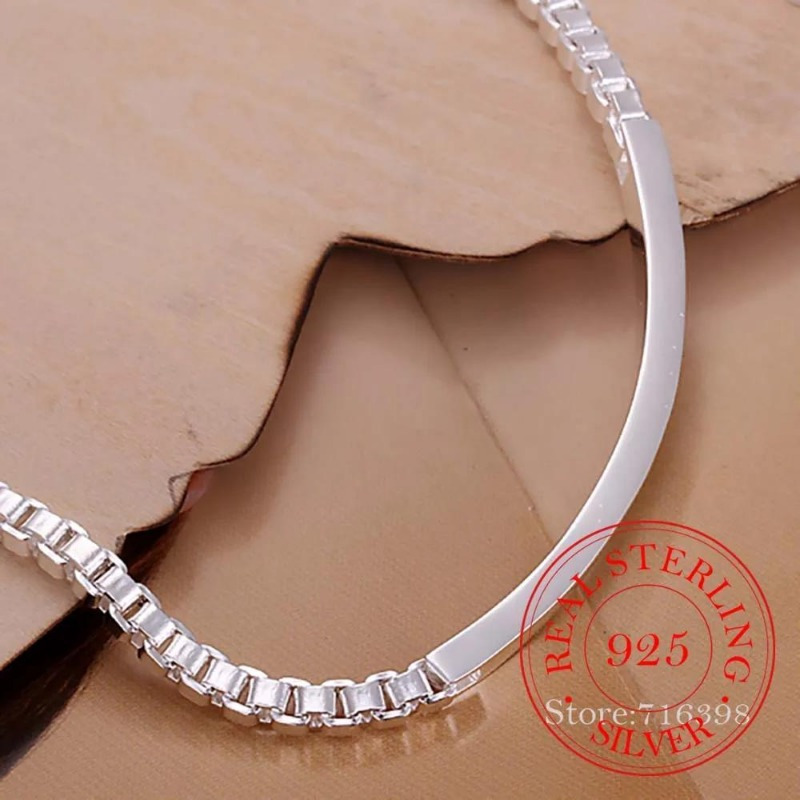 

New Elegant 925 Sterling Silver Bracelet - For Wedding Parties, Perfect Couple Gift, Perfect Gift For Friends And Family Suitable For And
