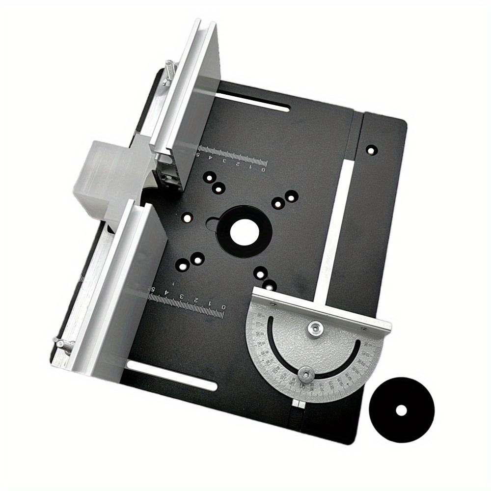 

Aluminum Router Table Insert Plate W/ Miter Gauge Guide And Bracket For Woodworking Benches Table Saw Trimming Engraving Machine