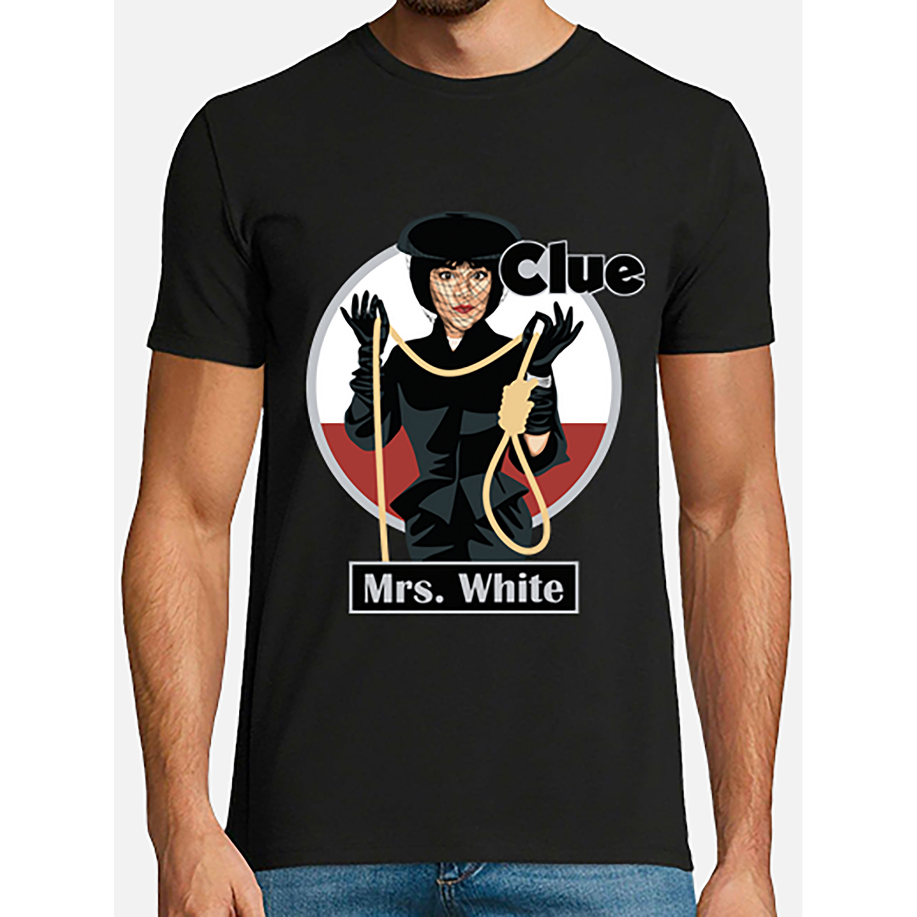 

Clue Mrs White T-shirtmens Unisex Funny Cotton Short-sleeve T-shirt