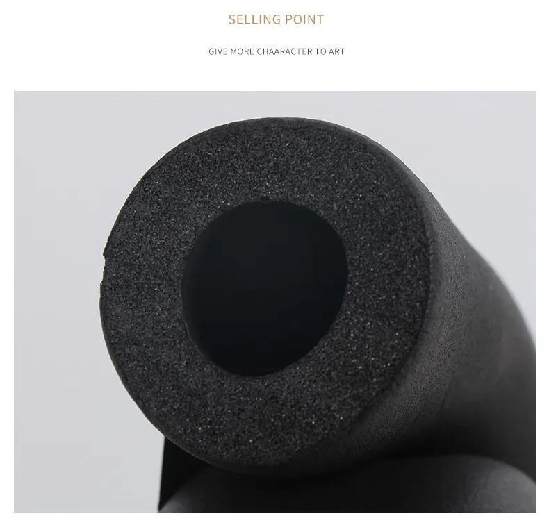 black waterproof sponge rubber pipe 5 6ft thermal insulation tubular protector for heating cooling air purifiers details 5