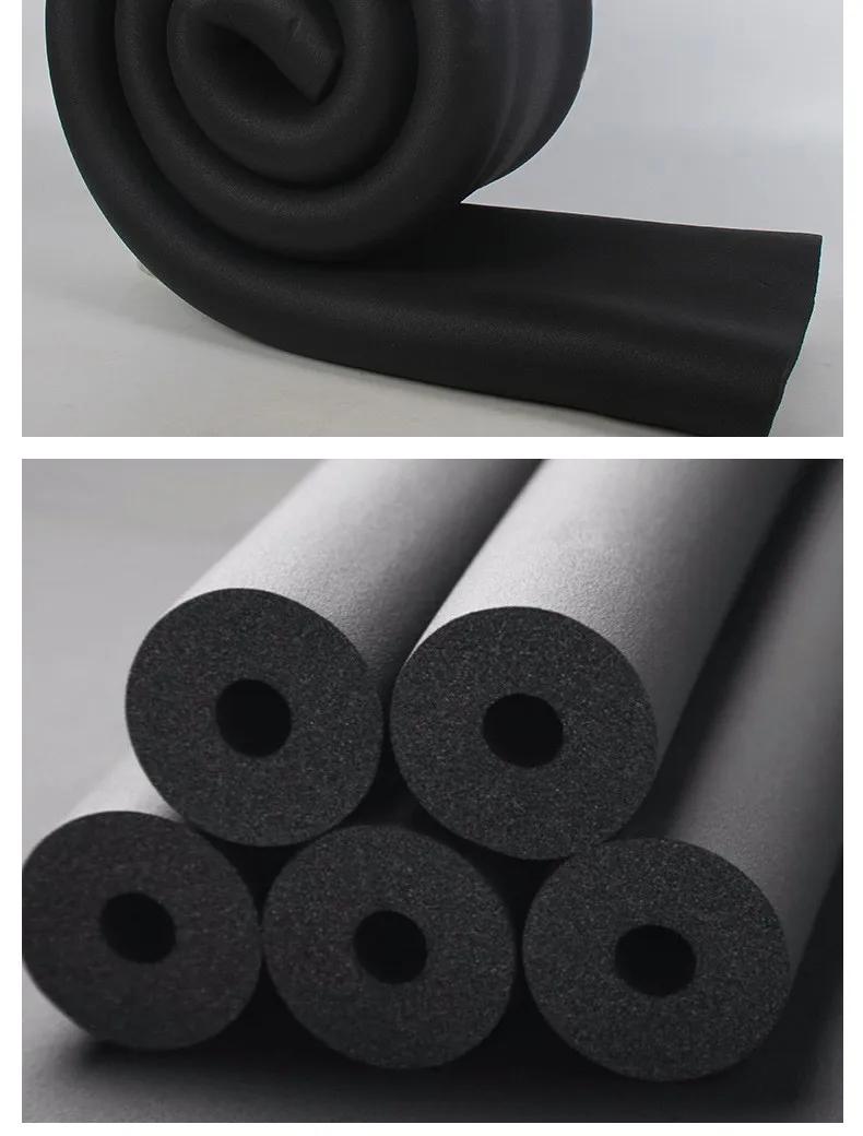 black waterproof sponge rubber pipe 5 6ft thermal insulation tubular protector for heating cooling air purifiers details 7