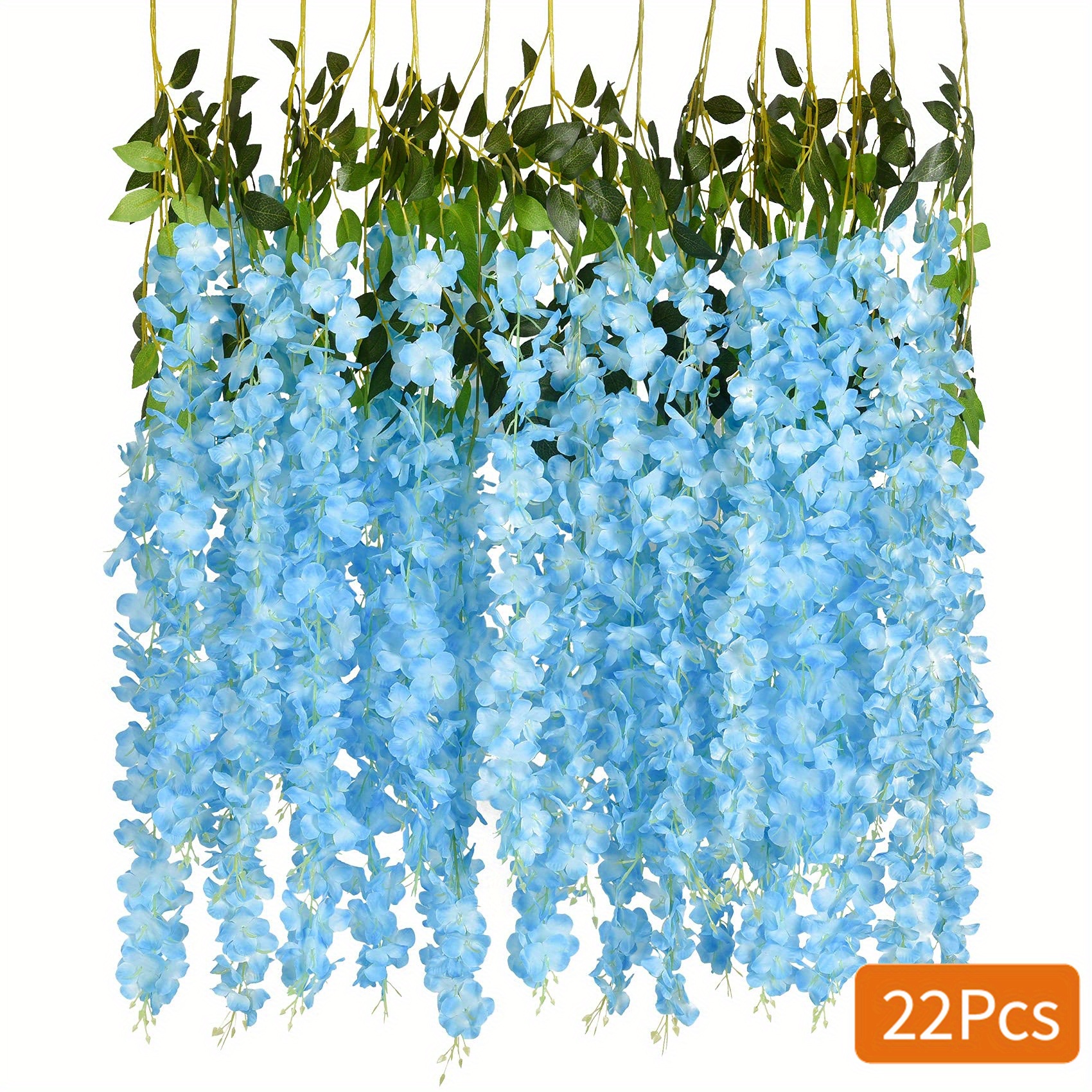 

22pcs Wisteria Vine Garland - 3.6ft Flower Rattan For Wedding, Party, Garden & Home Decor