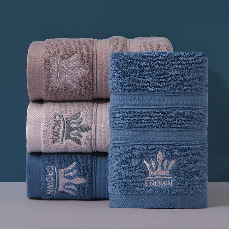 

Serviettes de Main Brodées de Couronne Luxueuses - Douces, Absorbantes & Séchage Rapide | Design Multicolore et pour pour les de Salle de Bain à