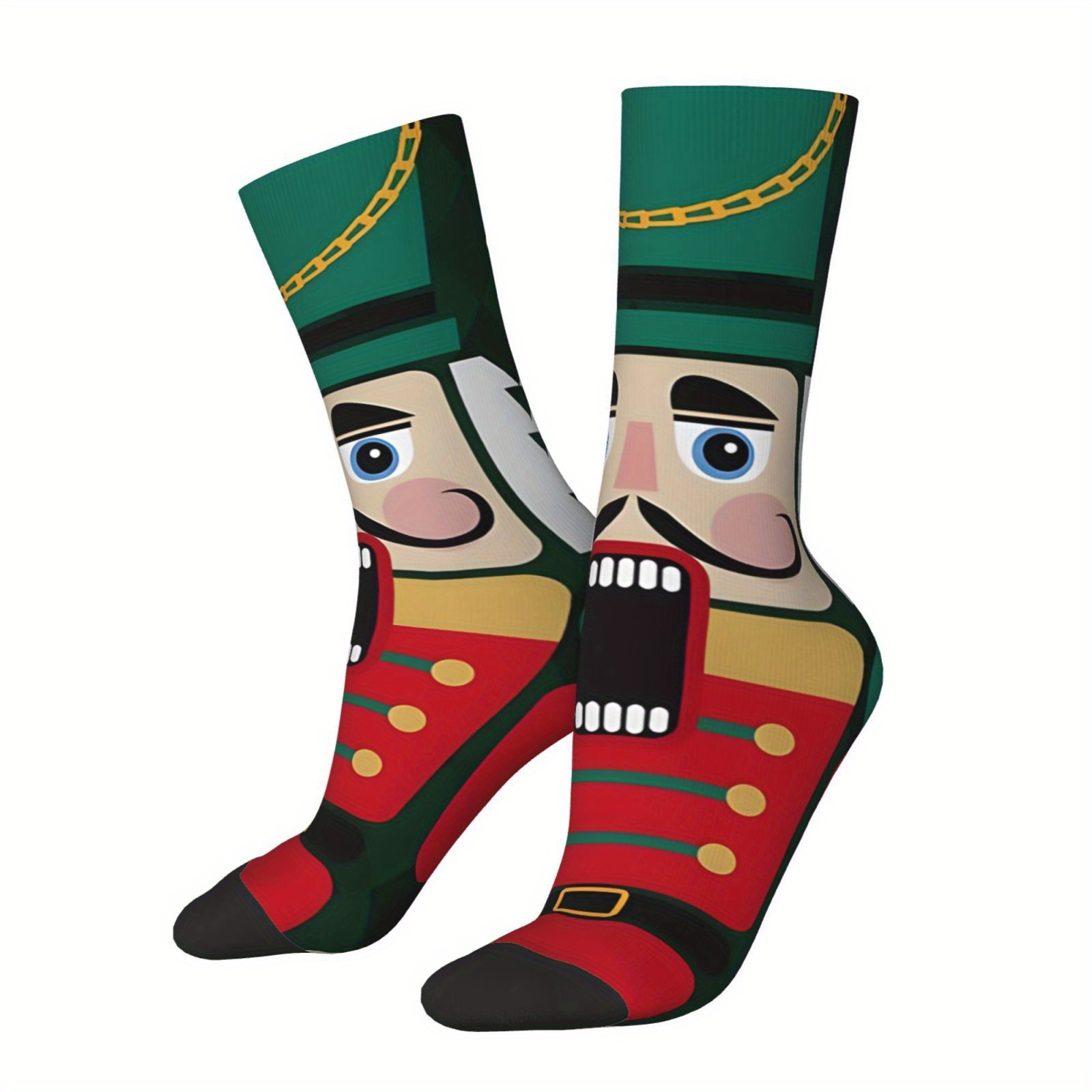 

Nutcracker Novelty Socks: Retro Hip For Men - Seamless Crew Socks With Printed Patterns - Perfect Gift For Christmas Or Anytime!