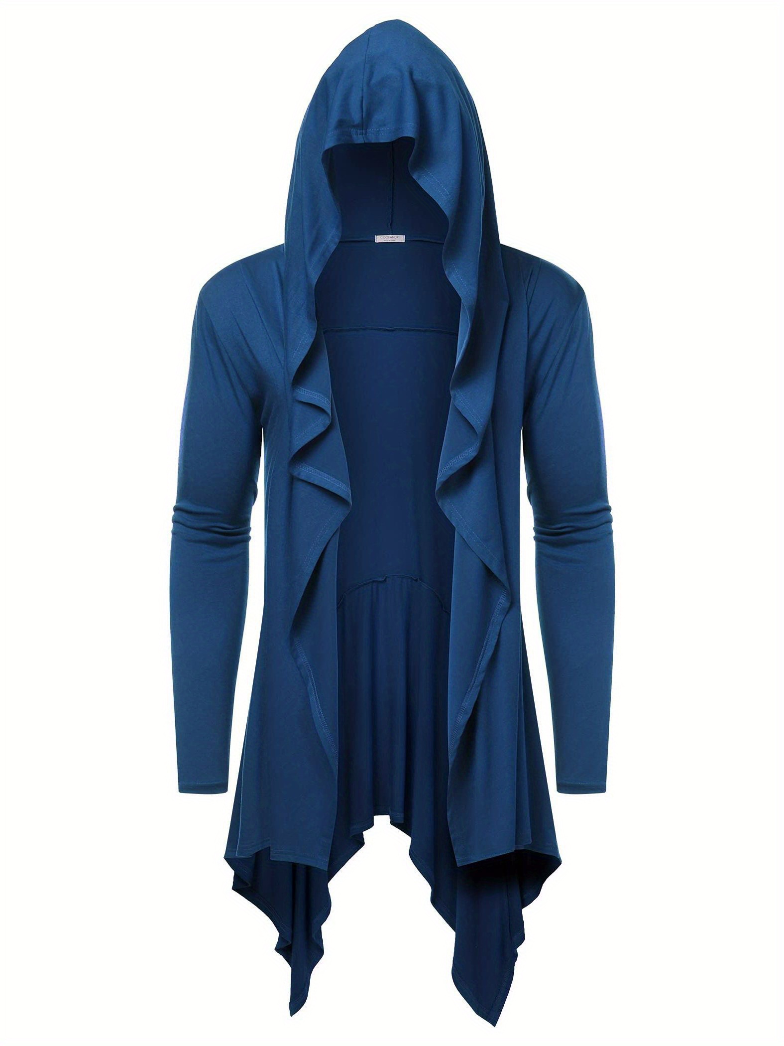 Shawl Collar Longline Light Hooded Cardigan Shawl Longline