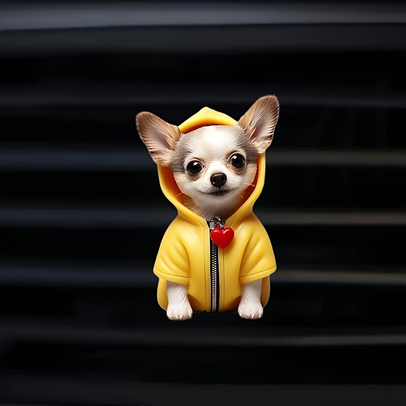 

1pc Cute Chihuahua Air Freshener, Long-lasting Scented Aromatherapy For Car Interior, Paper Fragrance Source, Vehicle