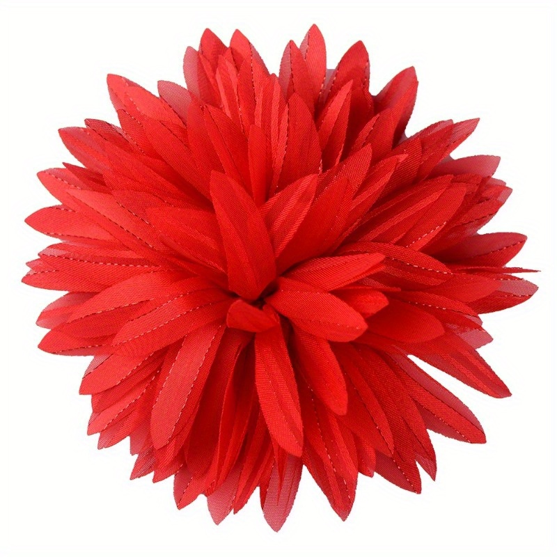E-shop 1 Stück 12 cm Glänzender Silberfaden Schönheits-Gaze-Chiffon-Blumenbrosche, Süß Romantisch mit Clip, Doppelnutzung für Mäntel, Kleider,