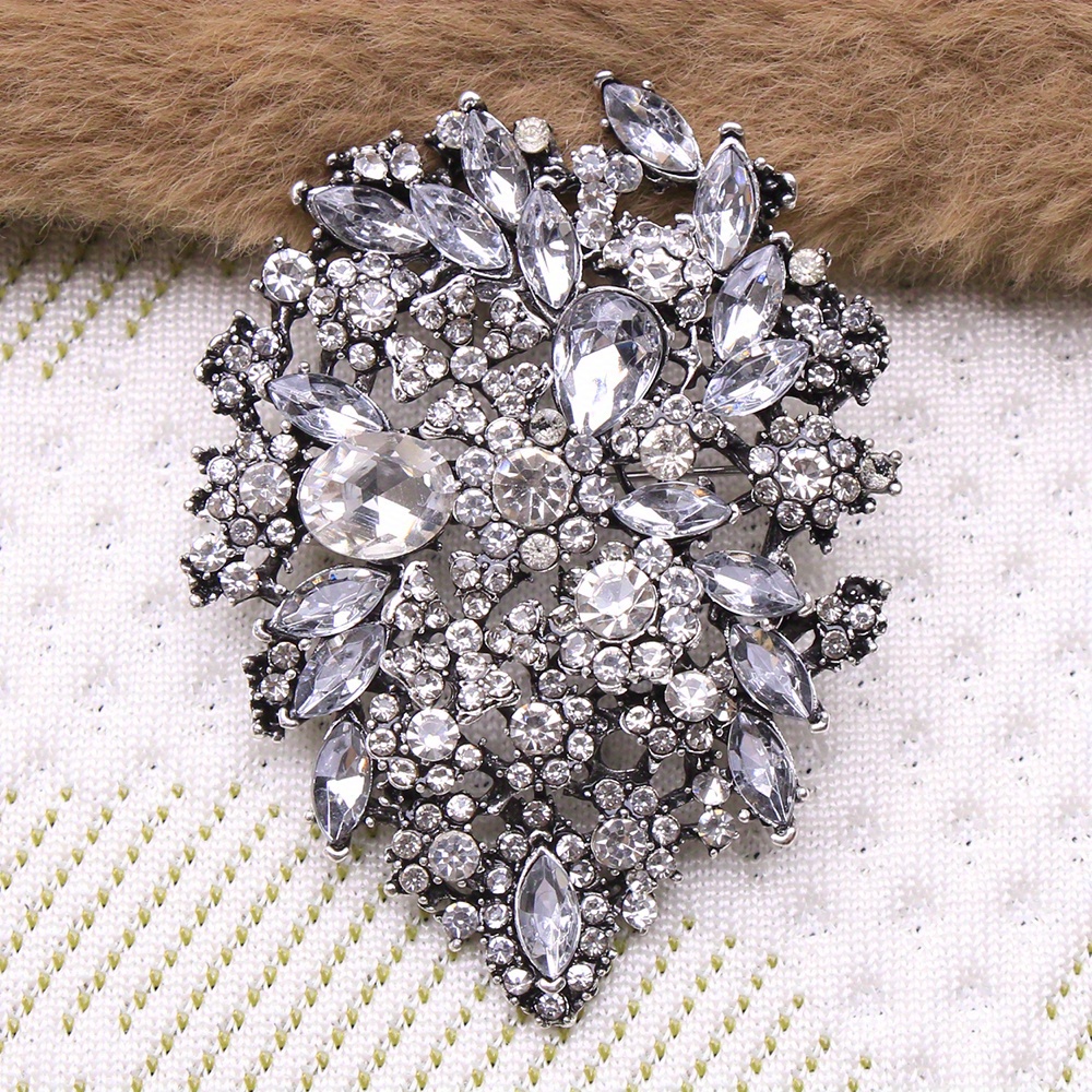 

1pc Elegant Sparkling Brooch - Luxurious & , Fashionable Evening Pin For Women, Wedding & Party Attire, Formal Event Jewelry||intricate