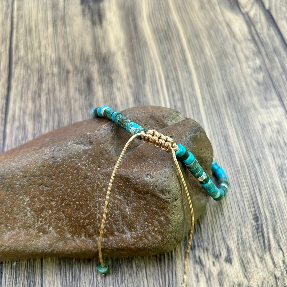 Boho Style Turquoise Beaded Bracelet for Vacation