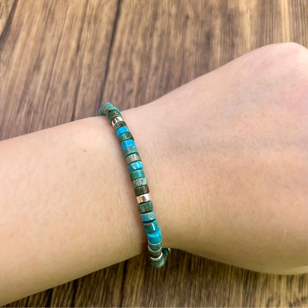 Boho Style Turquoise Beaded Bracelet for Vacation
