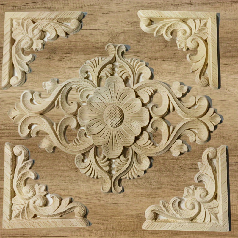   pieces of wood carving wooden decals furniture decoration wood carving decals wood carving decals wall cabinet door bed cabinet decorations