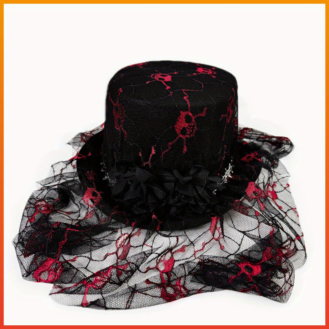 

Costume Hat, Hat With Red Lace And Golden Buckle, , Hand Wash Only, Polyester Material, No Feathers, Electricity-free Use