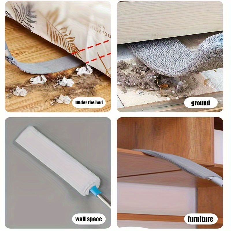 1pc Extendable Gap Dusting Brush with Plastic Handle, Washable Bed Underneath Cleaner, Durable Soft Bristle Brush, for Sofa, Bed, and Furniture, with No Electricity Needed, for Living Room, Bedroom, Bathroom, Kitchen, and Toilet Cleaning Tool