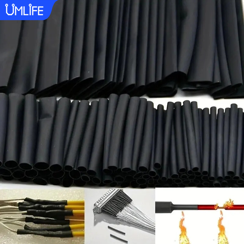 

Umlife 240/367pcs Shrink Sleeving Set, 2:1 Wire Wrap Cable Sleeve, Thermoresistant Polyolefin Tube