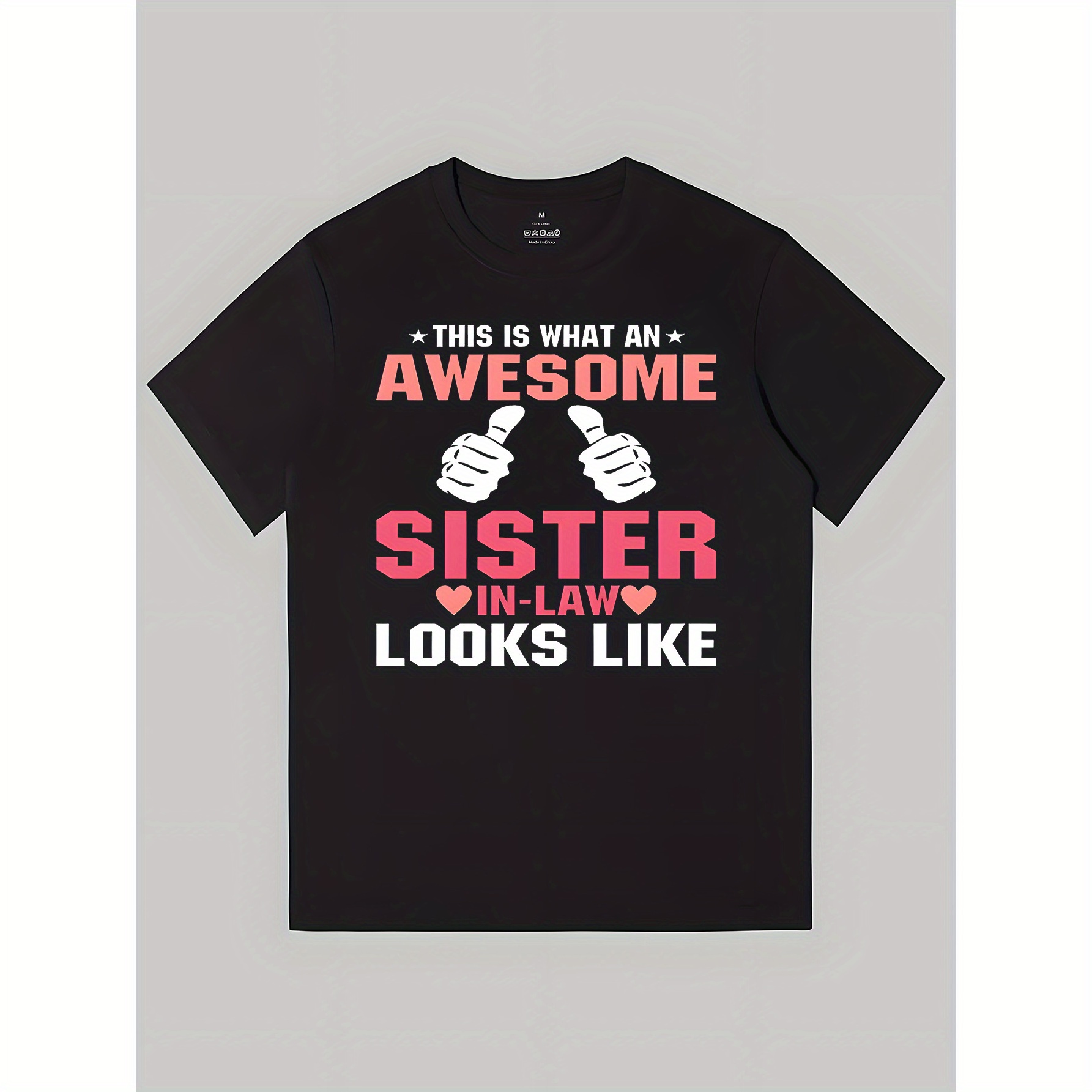 

1 Piece, This Is What An Awesome Sister In Law Looks Like Print, Summer Comfortable Casual Cotton T Shirt