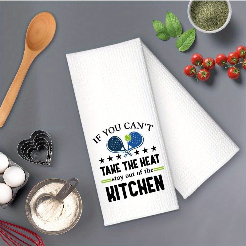 

1pc Set Of 18*26 Inch Kitchen Towels Funny Element For Home, Reusable, , Party Decoration, Holiday Gift Take Stay The Kitchen Pattern