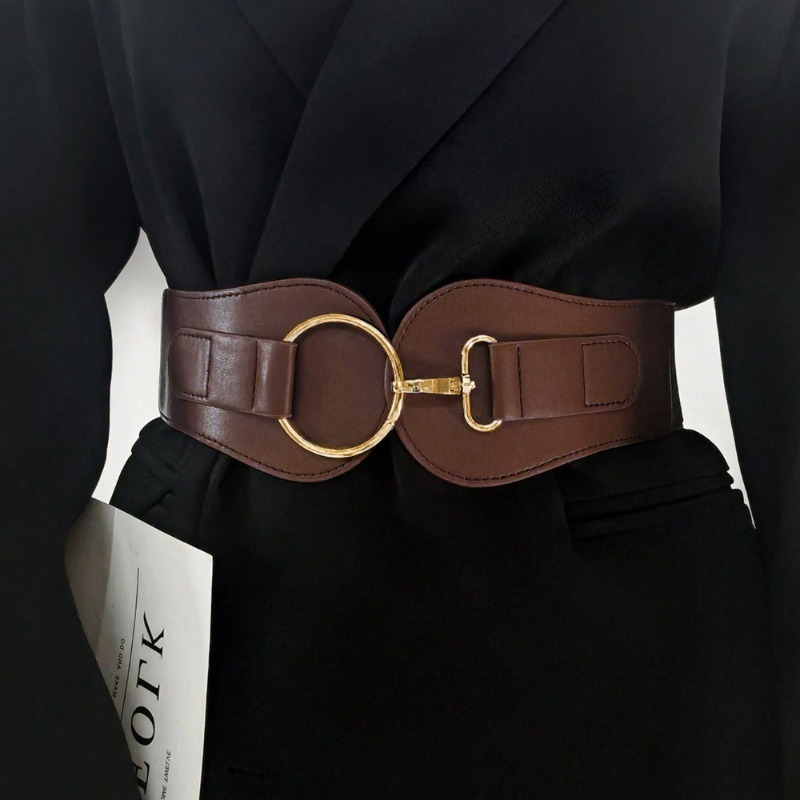 

Street New Arrival Simple & Personalized Elastic Wide Waistband Waist Belt For Coat & Suit