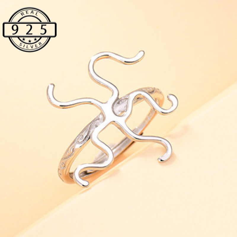 

S925 Sterling Silver Ring Holder, Retro Ethnic Style Pixiu Ring Wedding Holder, Silvery Holder, Side Opening, Irregular Universal Ring Holder For Men And Women, 2.3g/ 0.081oz