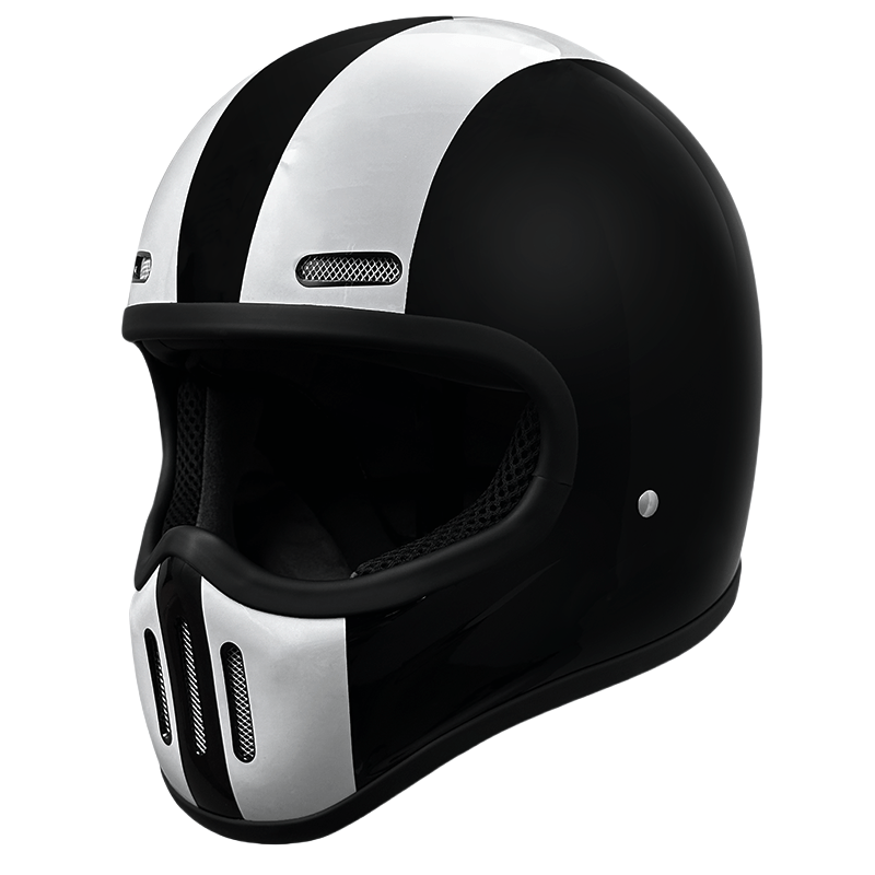 

Lightweight Full-face Motorcycle Helmet, Fiberglass Shell, Universal Fit For Men And Women, No Accessories Included