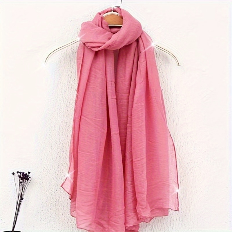 

Elegant Women'-colored Scarf - Breathable, Sun-protective Shawl With Wind Tie, Casual Wear