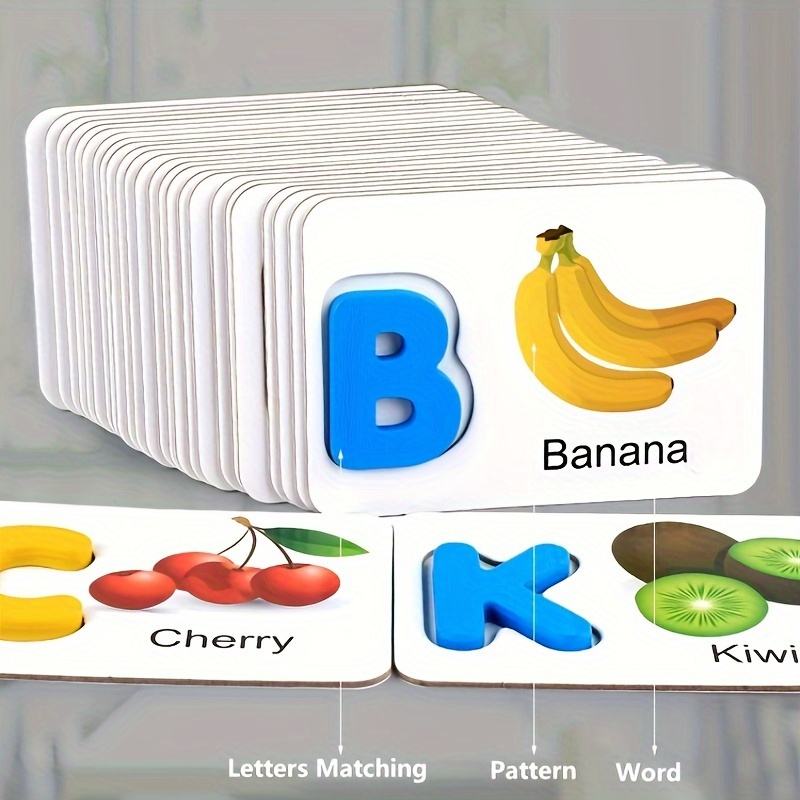 

Wooden Alphabet Flash Cards For Toddlers - Educational Toy, Ideal Preschool Gift & Puzzle Game For And Christmas