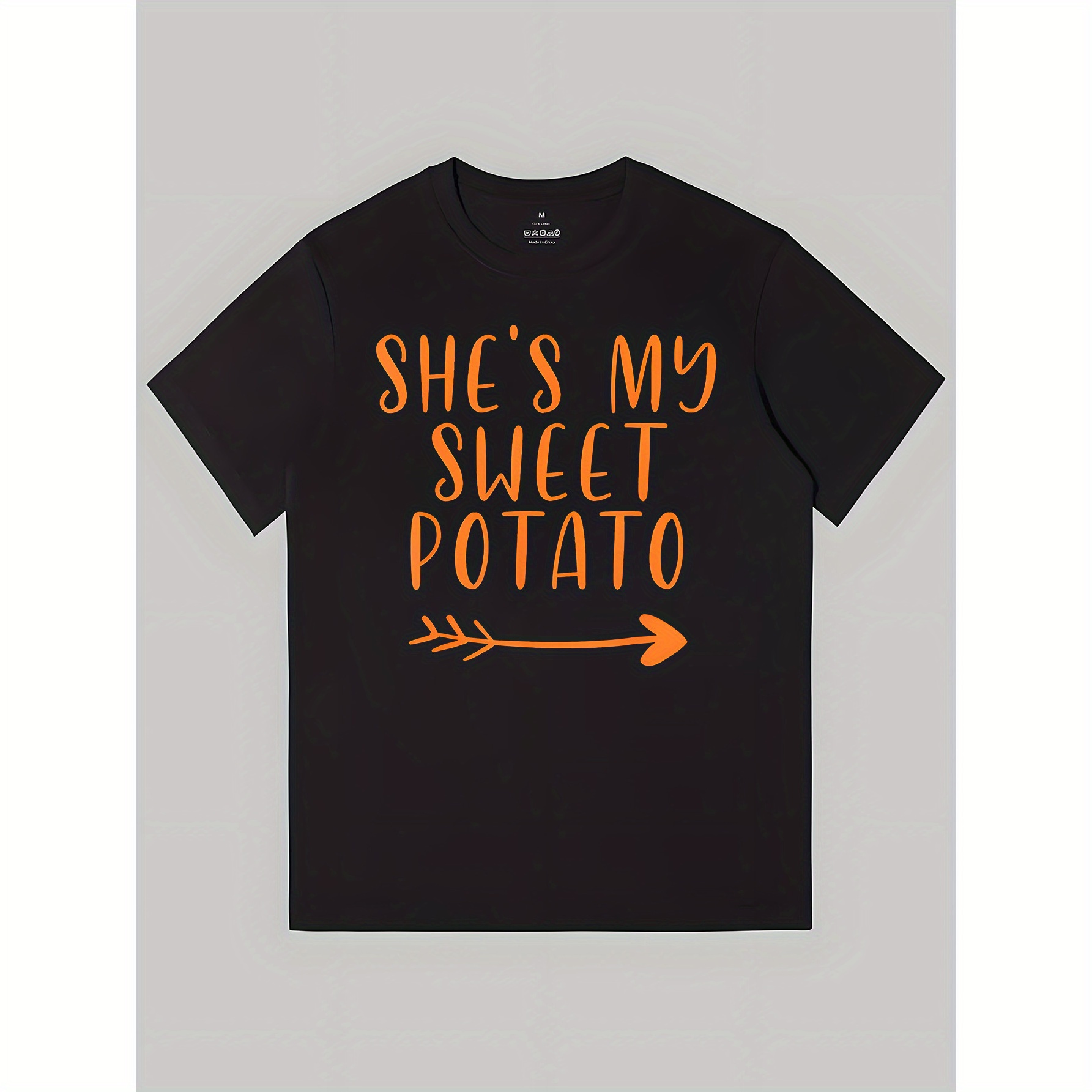 

1 Piece, Thanksgiving She's My Sweet Potato I Yam Set Print, Summer Comfortable Casual Cotton T Shirt