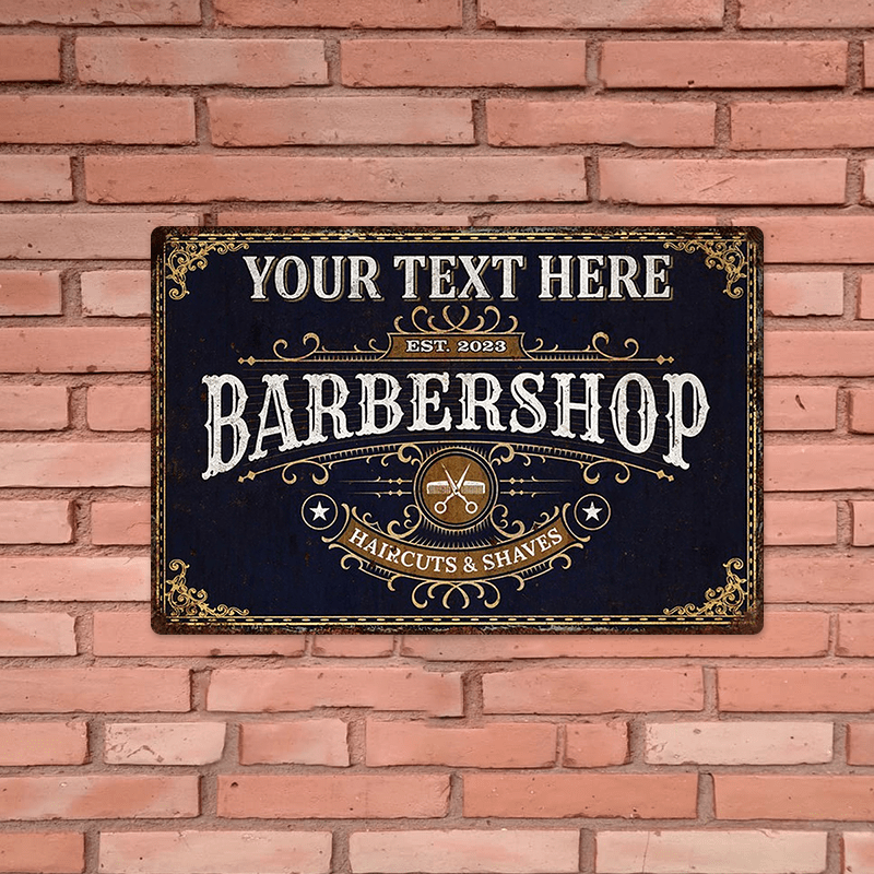 BARBER SHOP POLE Barber Beauty Salon Hair Cuts Shaves Gift Family Name Custom Personalized Sign outlet