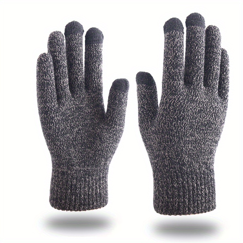 

Touchscreen-compatible Winter Gloves - Warm, Stylish Knit For Outdoor Activities, Office, Travel & Cycling