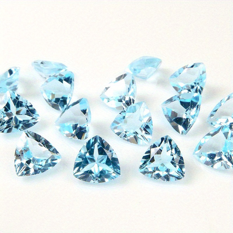 5mm Sky Triangular Cut Synthetic Topaz