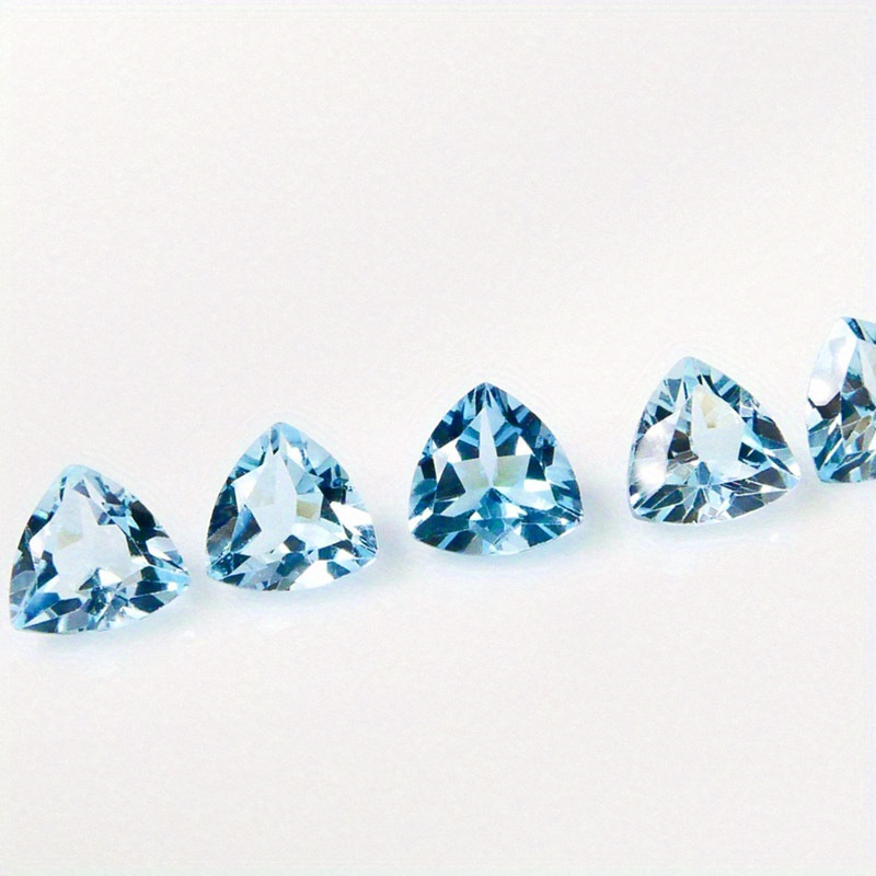 5mm Sky Triangular Cut Synthetic Topaz