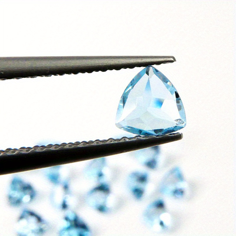 5mm Sky Triangular Cut Synthetic Topaz