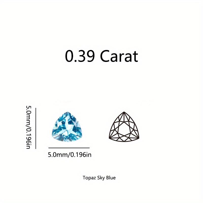 5mm Sky Triangular Cut Synthetic Topaz