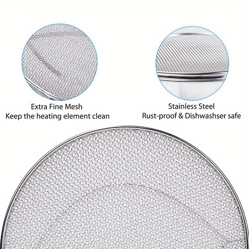   grill splatter screen guard stainless steel mesh   accessory compatible with fg551 ig651 ig601 ag301   6 in 1 5 in 1 indoor grills cooking splatter protector details 3